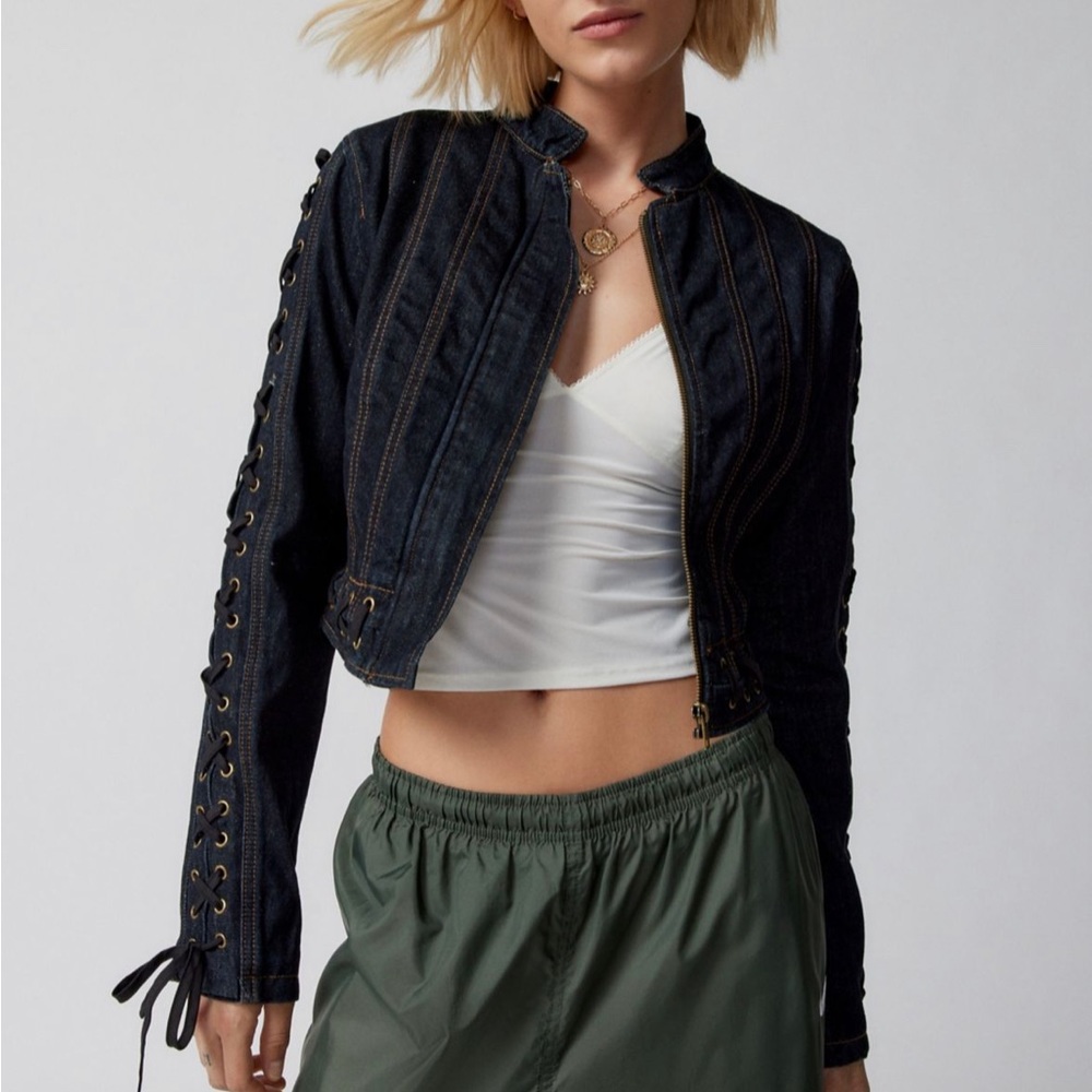 Lioness Berlin Cropped Denim Jacket
